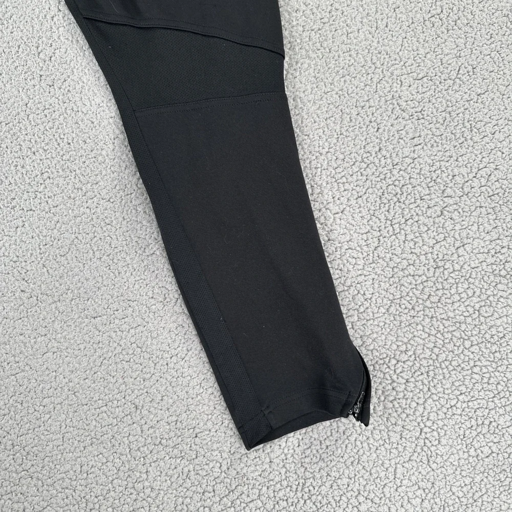 VTG Y2K Adidas Track Sweatpants Men Large Black Ankle Zip Logo Zipped Pockets